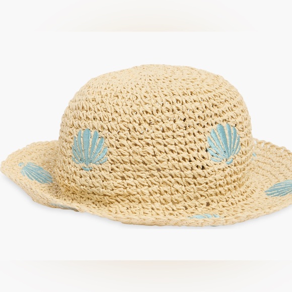 Vince Camuto Accessories - Vince Camuto Embroidered Straw Bucket Hat